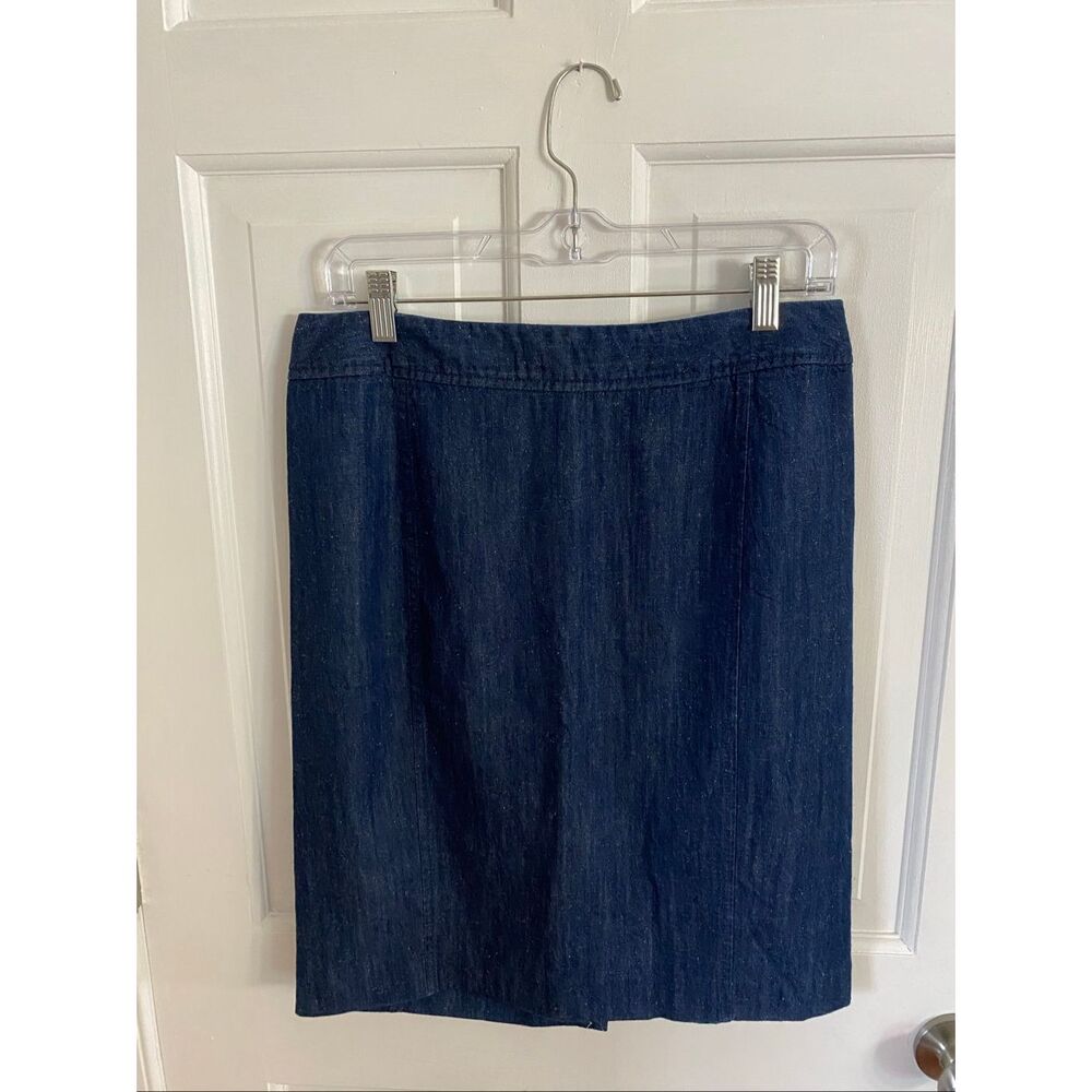 LOFT dark wash denim skirt size 8